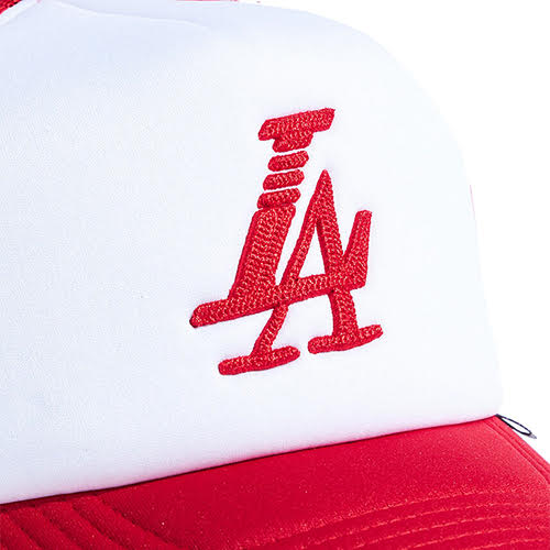 REFERENCE PARADISE LA TRUCKER CAP WHITE/RED
