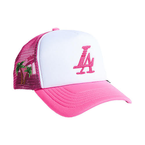 REFERENCE PARADISE LA TRUCKER CAP WHITE/PINK