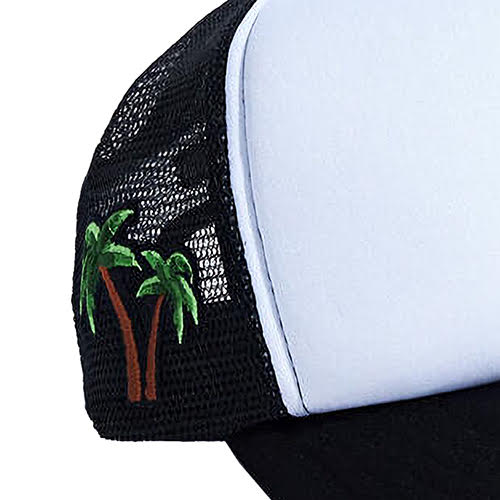 REFERENCE PARADISE LA EMBOSSED TRUCKER CAP WHITE/BLACK