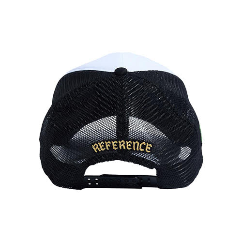 REFERENCE PARADISE LA EMBOSSED TRUCKER CAP WHITE/BLACK