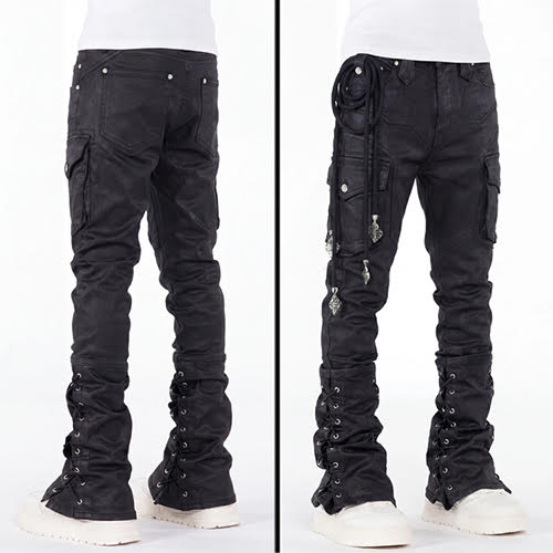 GUAPI BLACK WAXED ROPE DENIM