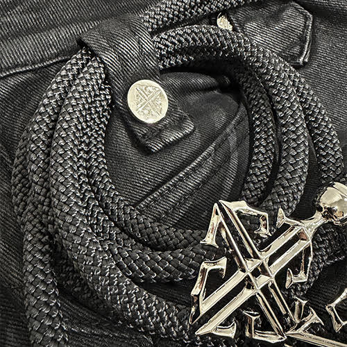 GUAPI BLACK WAXED ROPE DENIM