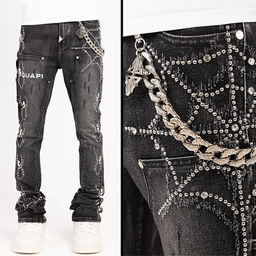 GUAPI OBSIDIAN BLACK SPIDER DENIM V2