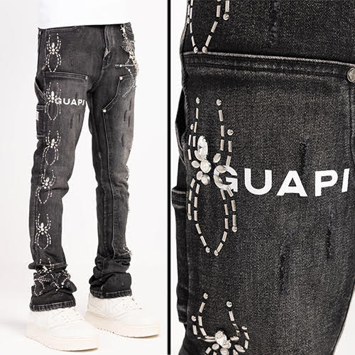 GUAPI OBSIDIAN BLACK SPIDER DENIM V2