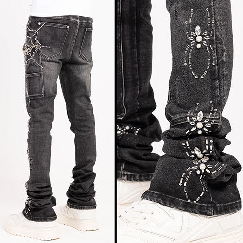 GUAPI OBSIDIAN BLACK SPIDER DENIM V2