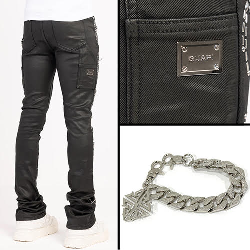 GUAPI OBSIDIAN BLACK WAXED SPIDER DENIM