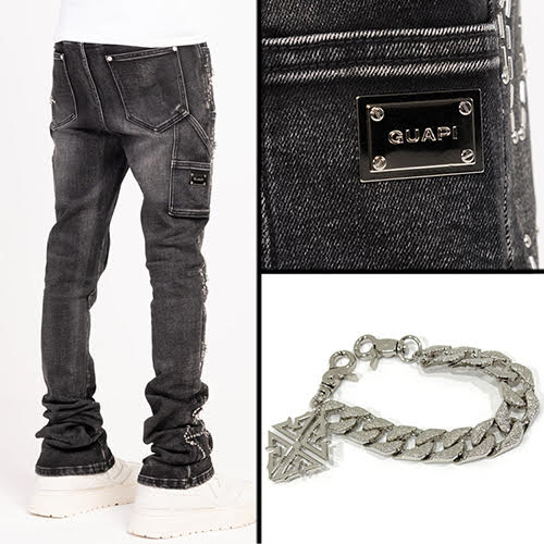 GUAPI OBSIDIAN BLACK SPIDER DENIM V2