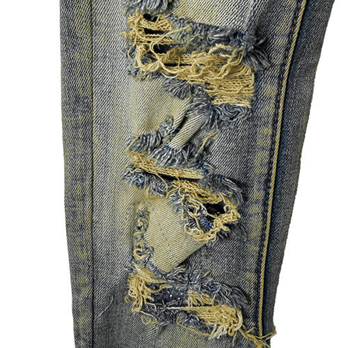 mnml X201 RHINESTONE SKINNY DENIM - BLUE