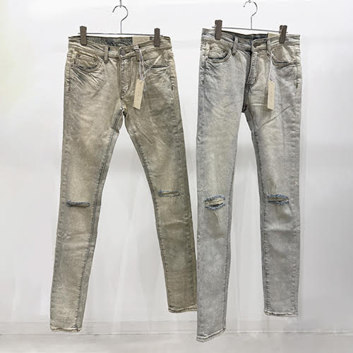 mnml X696 PAISLEY PATTERNED SKINNY DENIM