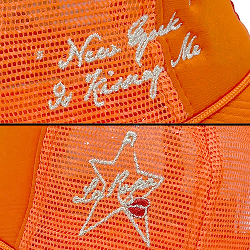 LA ROPA NY IS KISSING ME TRUCKER HAT ORANGE