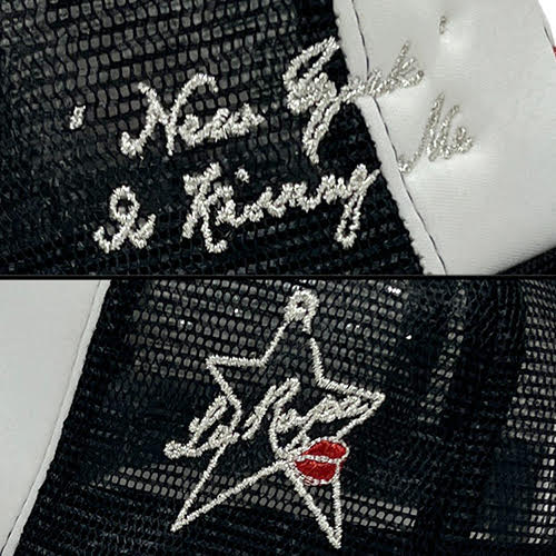 LA ROPA NY IS KISSING ME TRUCKER HAT WHITE/BLACK