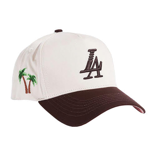 REFERENCE PARADISE LA SNAPBACK CAP CREAM BROWN