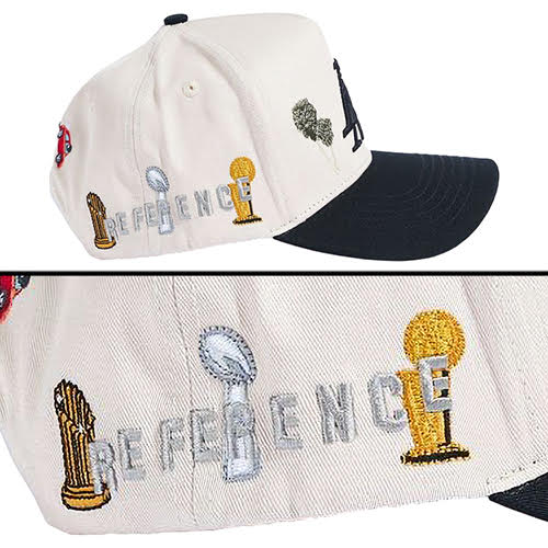 REFERENCE CALI LA SNAPBACK CAP CREAM BLACK