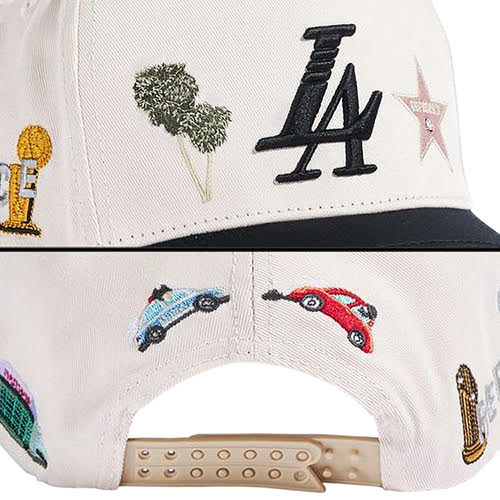 REFERENCE CALI LA SNAPBACK CAP CREAM BLACK