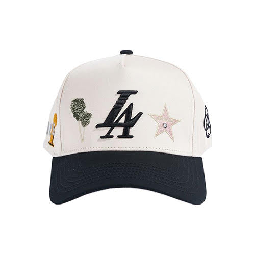 REFERENCE CALI LA SNAPBACK CAP CREAM BLACK