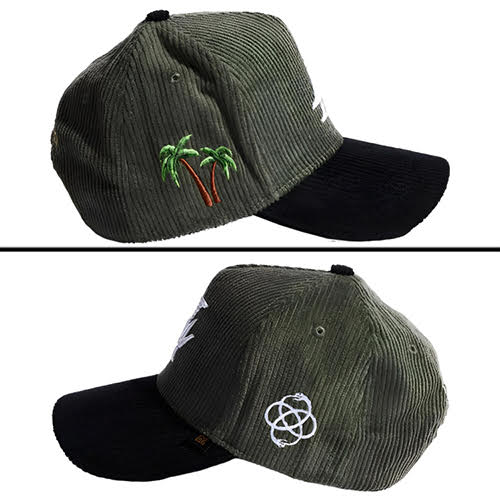 REFERENCE PARADISE LA CORDUROY SNAPBACK CAP OLIVE/BLACK