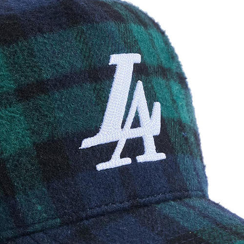 REFERENCE PARADISE LA (PLAID CHAINSTITCH) STRAPBACK CAP BLUE/GREEN