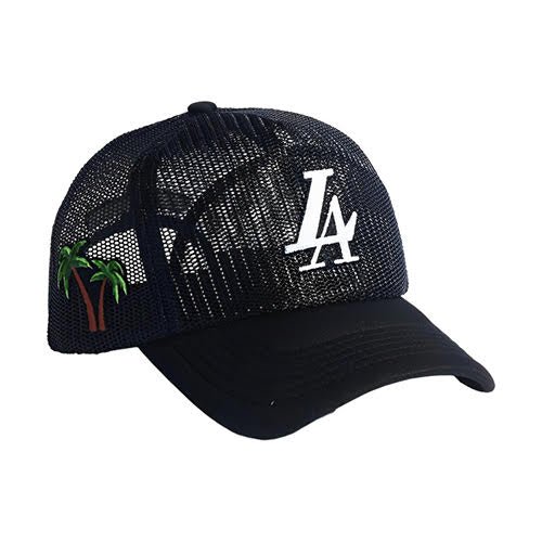 REFERENCE PARADISE LA FULL MESH TRUCKER CAP BLACK