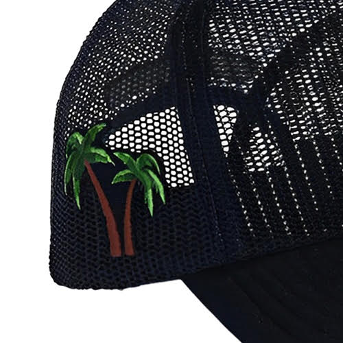 REFERENCE PARADISE LA FULL MESH TRUCKER CAP BLACK