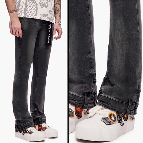 VALABASAS HIKARI STACKED DENIM GREY WASH