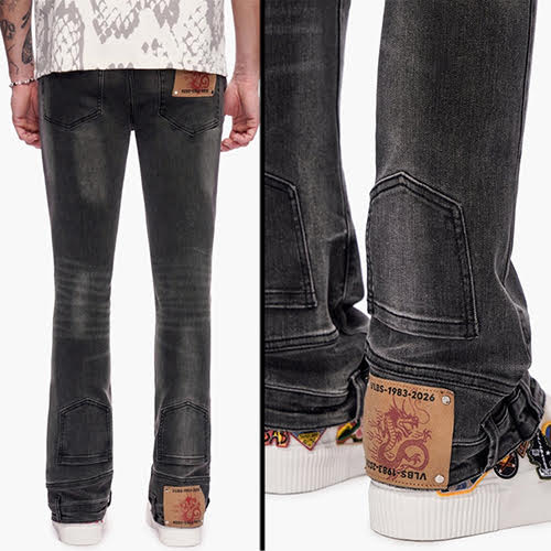 VALABASAS HIKARI STACKED DENIM GREY WASH
