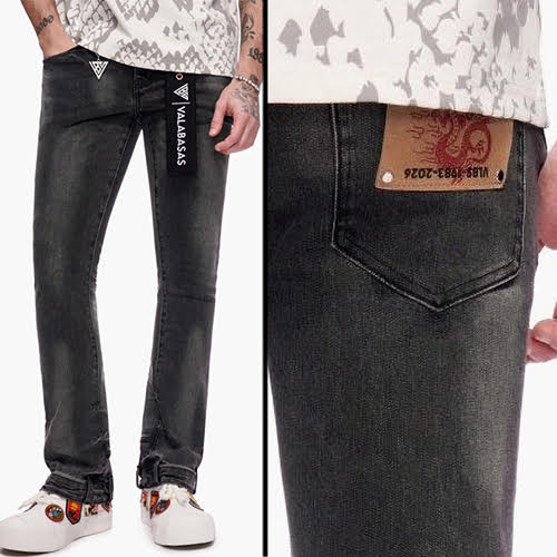 VALABASAS HIKARI STACKED DENIM GREY WASH