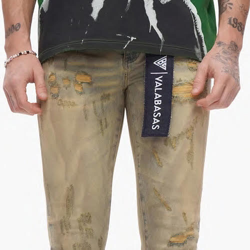 VALABASAS COLLAGE SKINNY DENIM VINTAGE WASH