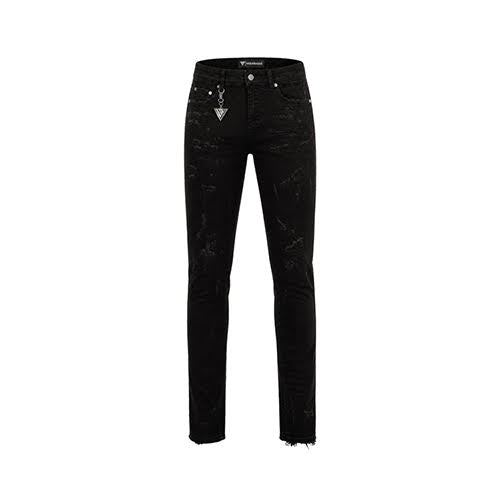 VALABASAS COLLAGE SKINNY DENIM JET BLACK