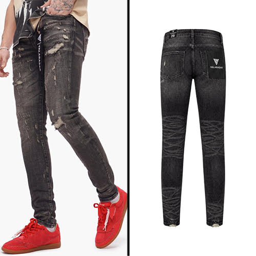 VALABASAS COLLAGE SKINNY DENIM GREY VINTAGE WASH