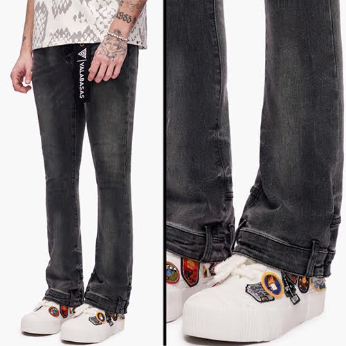 VALABASAS HIKARI STACKED DENIM GREY WASH