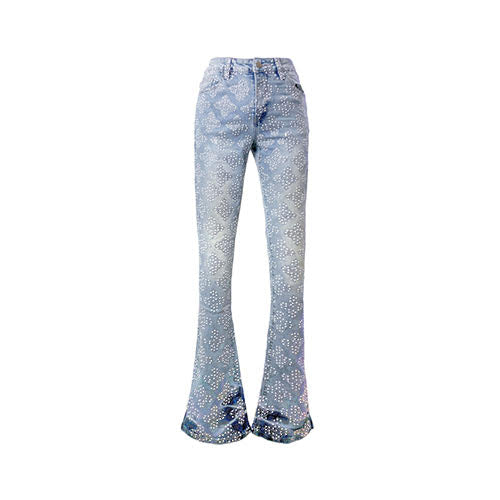 GUAPI AQUA BLUE EMBELLISHED DENIM V4