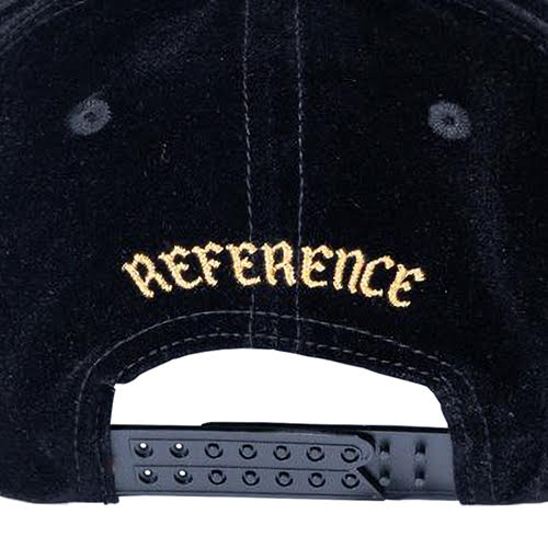 REFERENCE NY CRYSTALS SNAPBACK CAP BLACK VELOUR