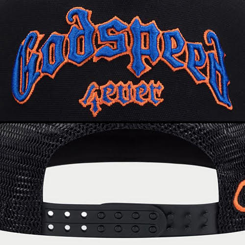 GODSPEED GS FOREVER TRUCKER HAT BLACK BLUE ORANGE