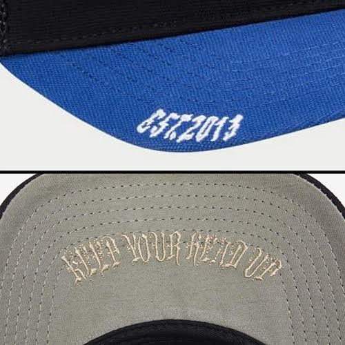 GODSPEED GS FOREVER TRUCKER HAT BLACK BLUE ORANGE