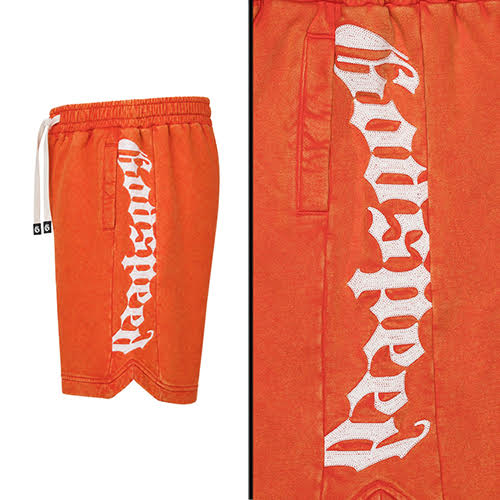 GODSPEED COURTSIDE SHORTS ORANGE WASH
