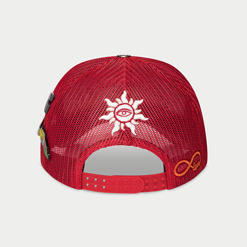 GODSPEED GS FOREVER TRUCKER HAT RED BLACK