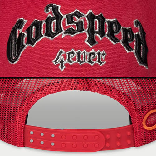 GODSPEED GS FOREVER TRUCKER HAT RED BLACK