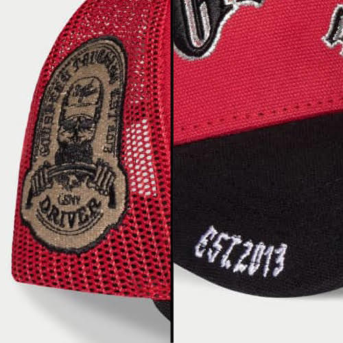 GODSPEED GS FOREVER TRUCKER HAT RED BLACK