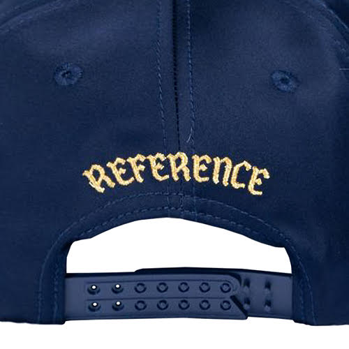 REFERENCE NY CRYSTALS SNAPBACK CAP NAVY SATIN/BLACK