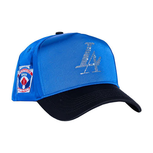 REFERENCE PARADISE LA CRYSTALS SNAPBACK CAP ROYAL SATIN/BLACK