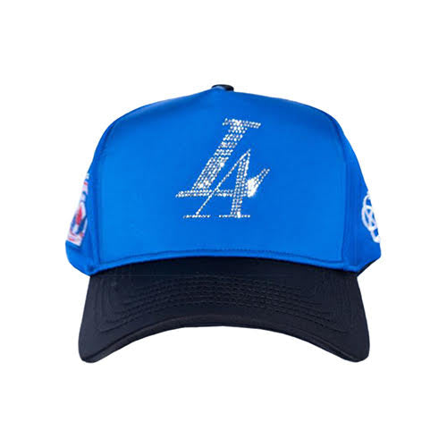 REFERENCE PARADISE LA CRYSTALS SNAPBACK CAP ROYAL SATIN/BLACK