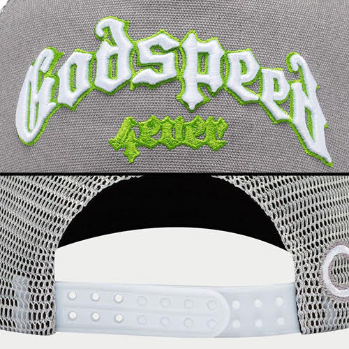 GODSPEED GS FOREVER TRUCKER HAT GREY LIME