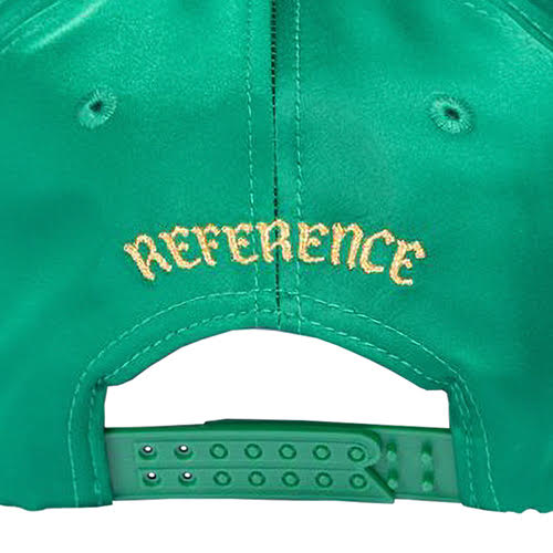 REFERENCE OAK CRYSTALS SNAPBACK CAP GREEN SATIN/BLACK