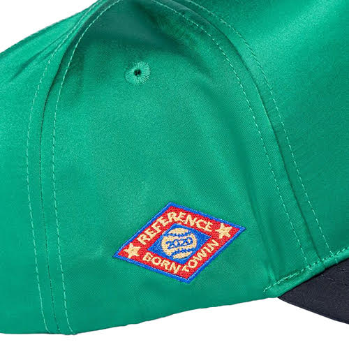 REFERENCE OAK CRYSTALS SNAPBACK CAP GREEN SATIN/BLACK