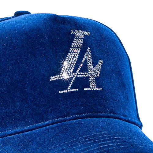 REFERENCE PARADISE LA CRYSTALS SNAPBACK CAP NAVY VELOUR