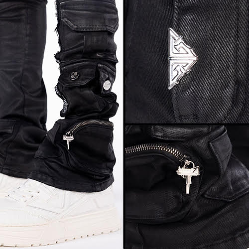 GUAPI OBSIDIAN BLACK MACHINE GUN DENIM
