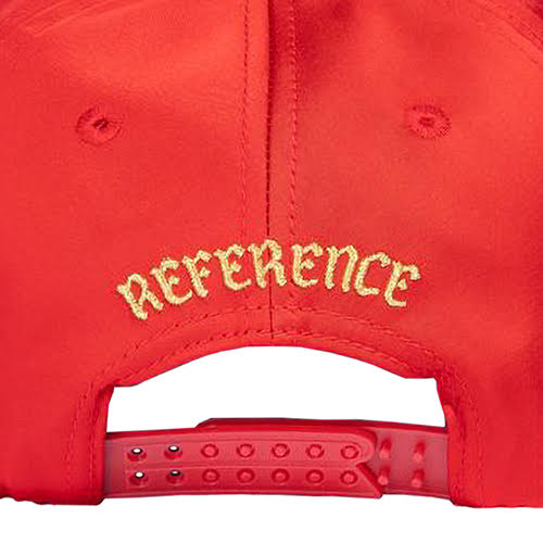 REFERENCE ROCKTROS CRYSTALS SNAPBACK CAP RED SATIN/BLACK