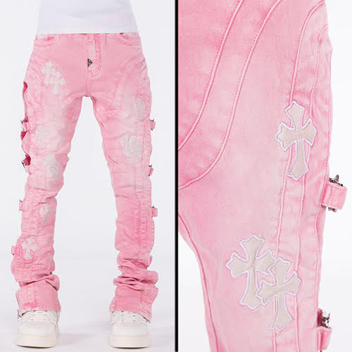 GUAPI FRENCH ROSE CROSS BUCKLE DENIM
