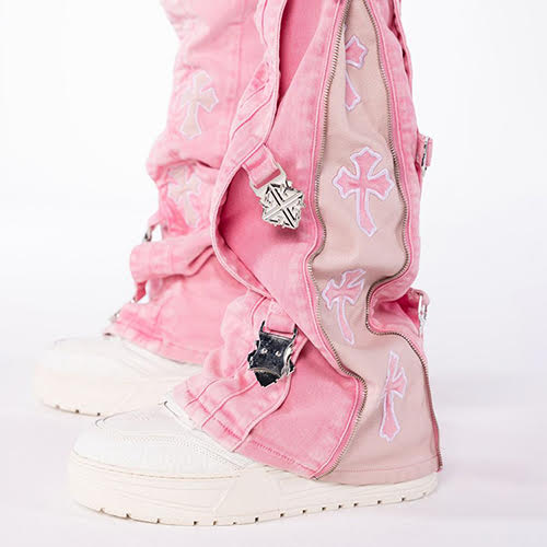 GUAPI FRENCH ROSE CROSS BUCKLE DENIM