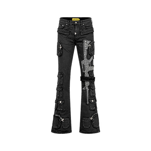 GUAPI OBSIDIAN BLACK MACHINE GUN DENIM
